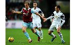 Swansea City 1-1 West Ham United (English Premier League 2014-2015, round 21)