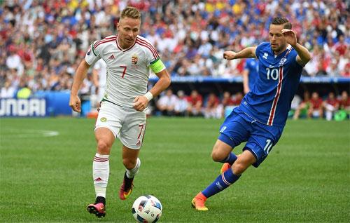 Iceland 1 - 1 Hungary (Euro 2014-2016, vòng bảng)