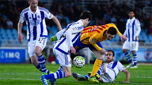 Real Sociedad 1 - 0 Barcelona (Tây Ban Nha 2015-2016, vòng 32)